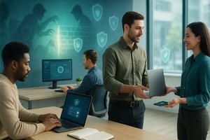 Employees onboarding and offboarding in a corporate office