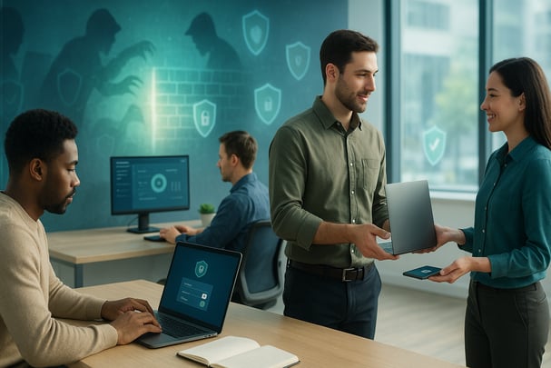 Employees onboarding and offboarding in a corporate office