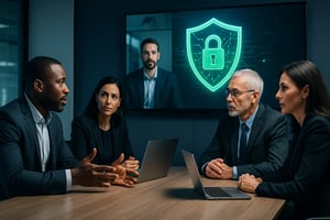 Executives conducting incident response in the Board Room. 